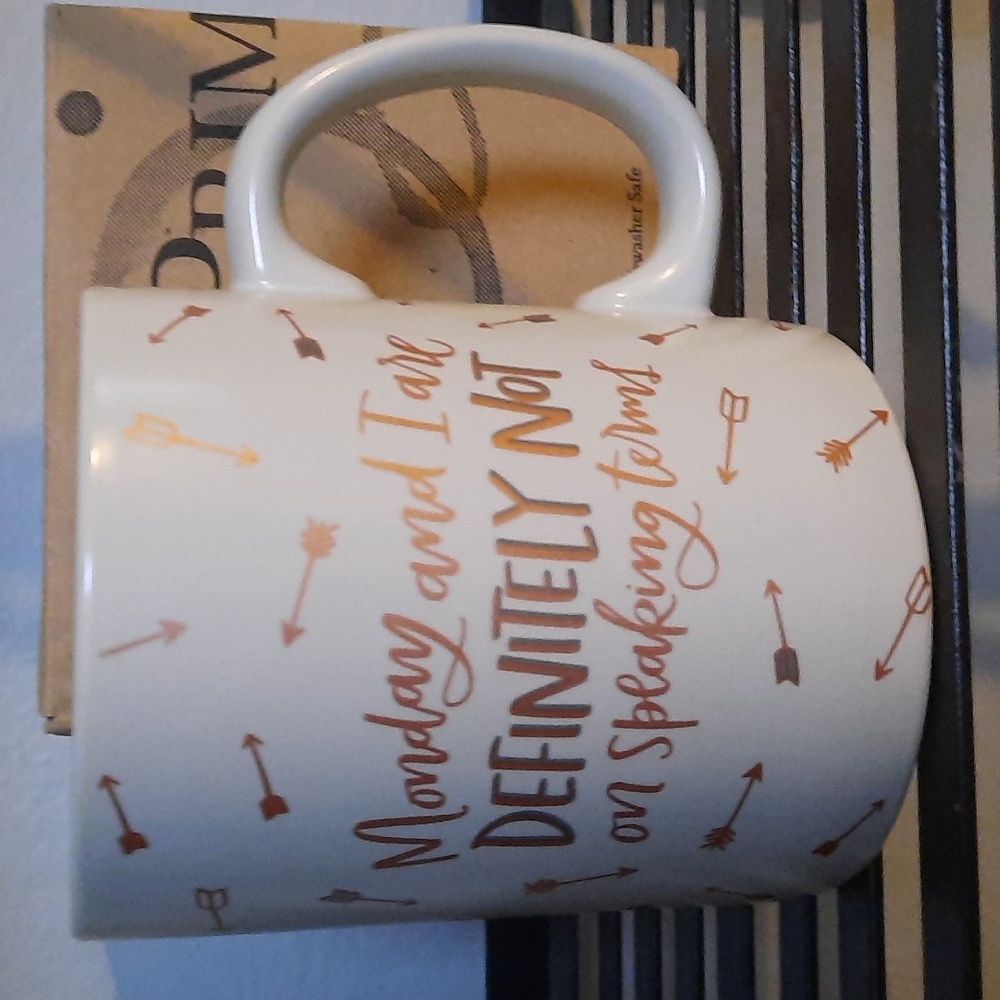 Coffee Mug Cup Tea Cocoa Ceramic 20oz Mondays-I Are Not On Speaking Terms Funny